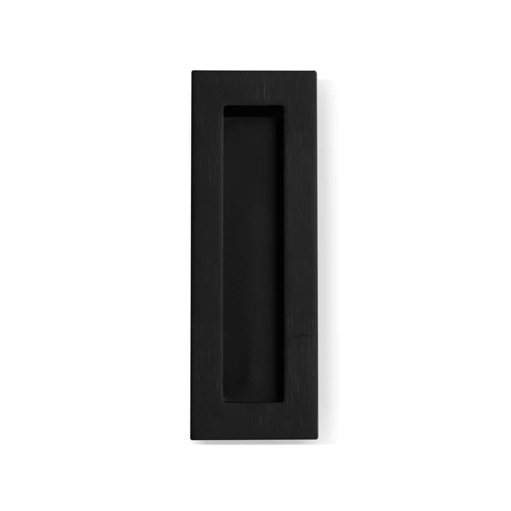 Black Flush Pull Handle 150mm Rectangle top