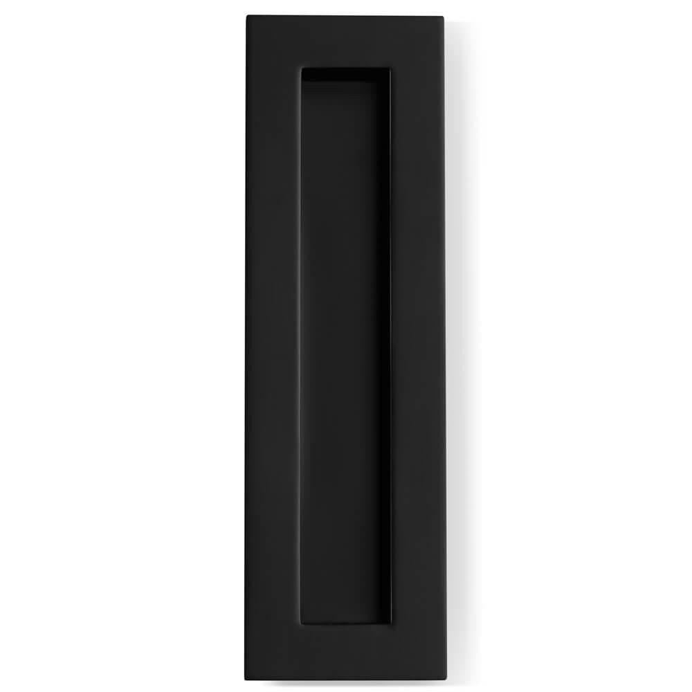 Black Flush Pull Handle 200mm Rectangle top
