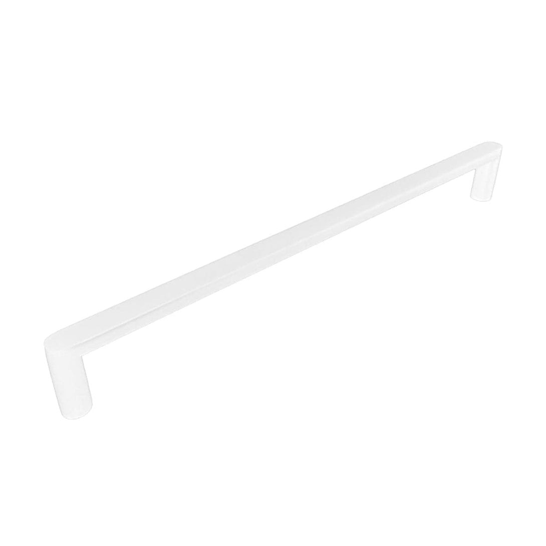 White Curved Edge Cupboard Handle