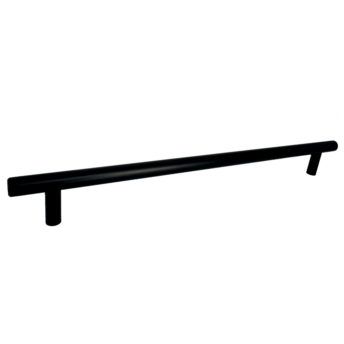 Matte Black Rounded Cupboard Handle 256mm