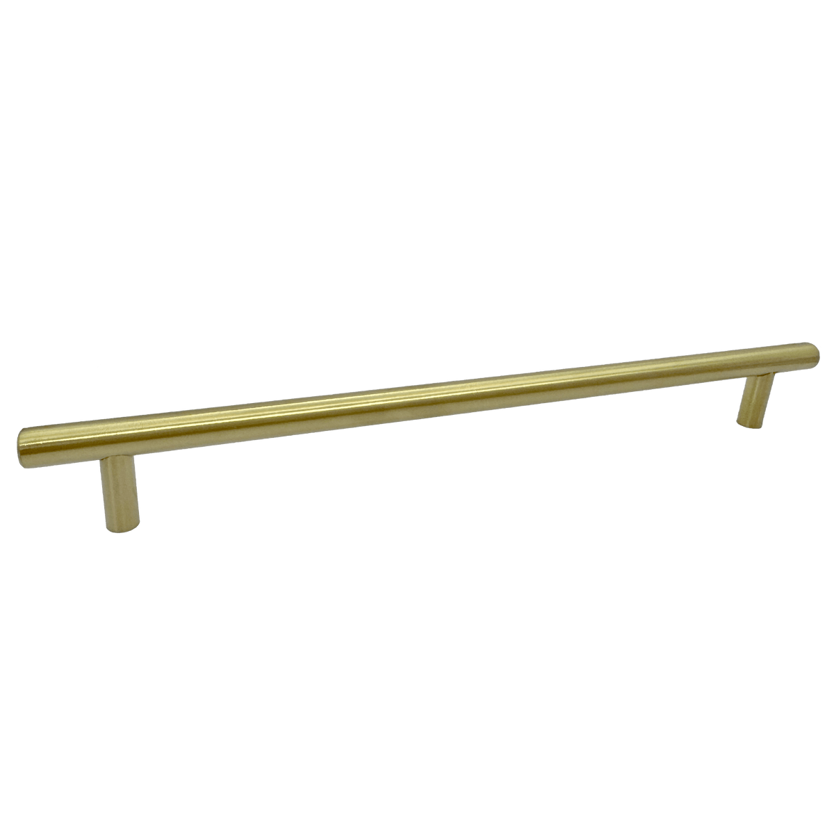 Brushed Brass Rounded Cupboard Handle 256mm