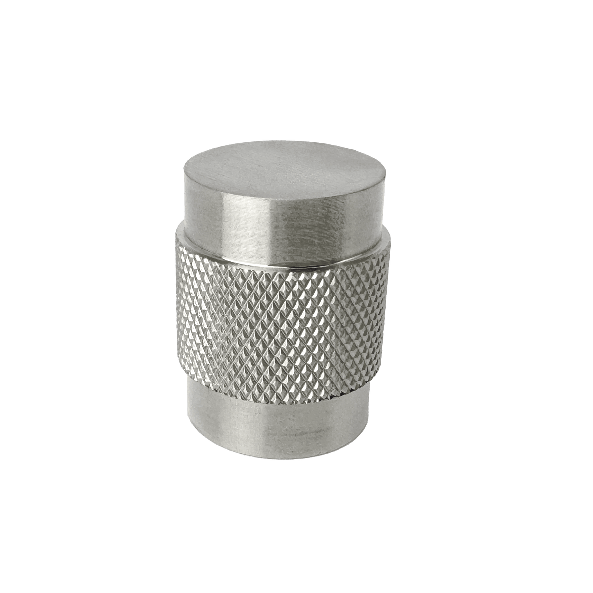 Satin Nickel Knurled Rounded Cupboard Knob 25mm