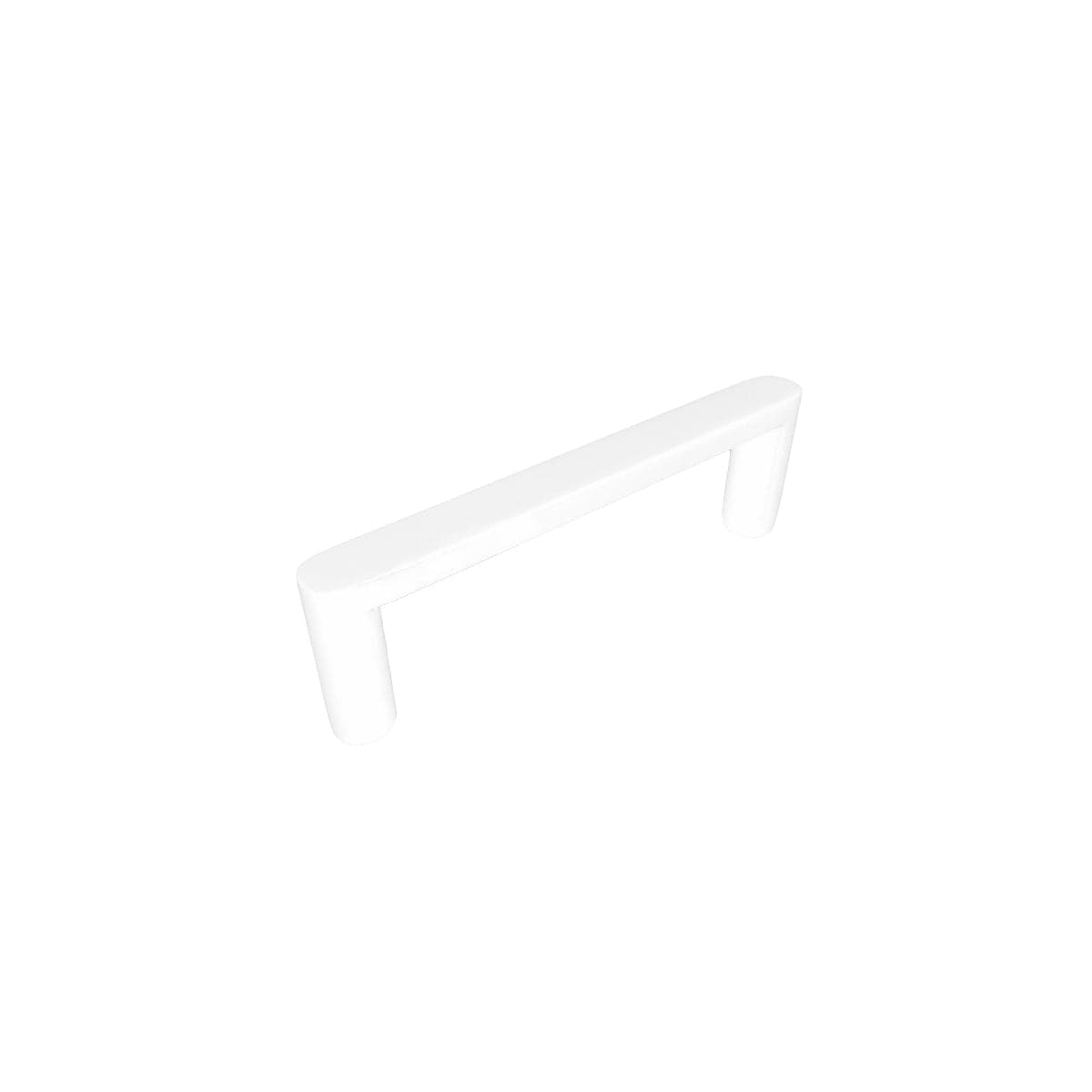 White Curved Edge Cupboard Handle