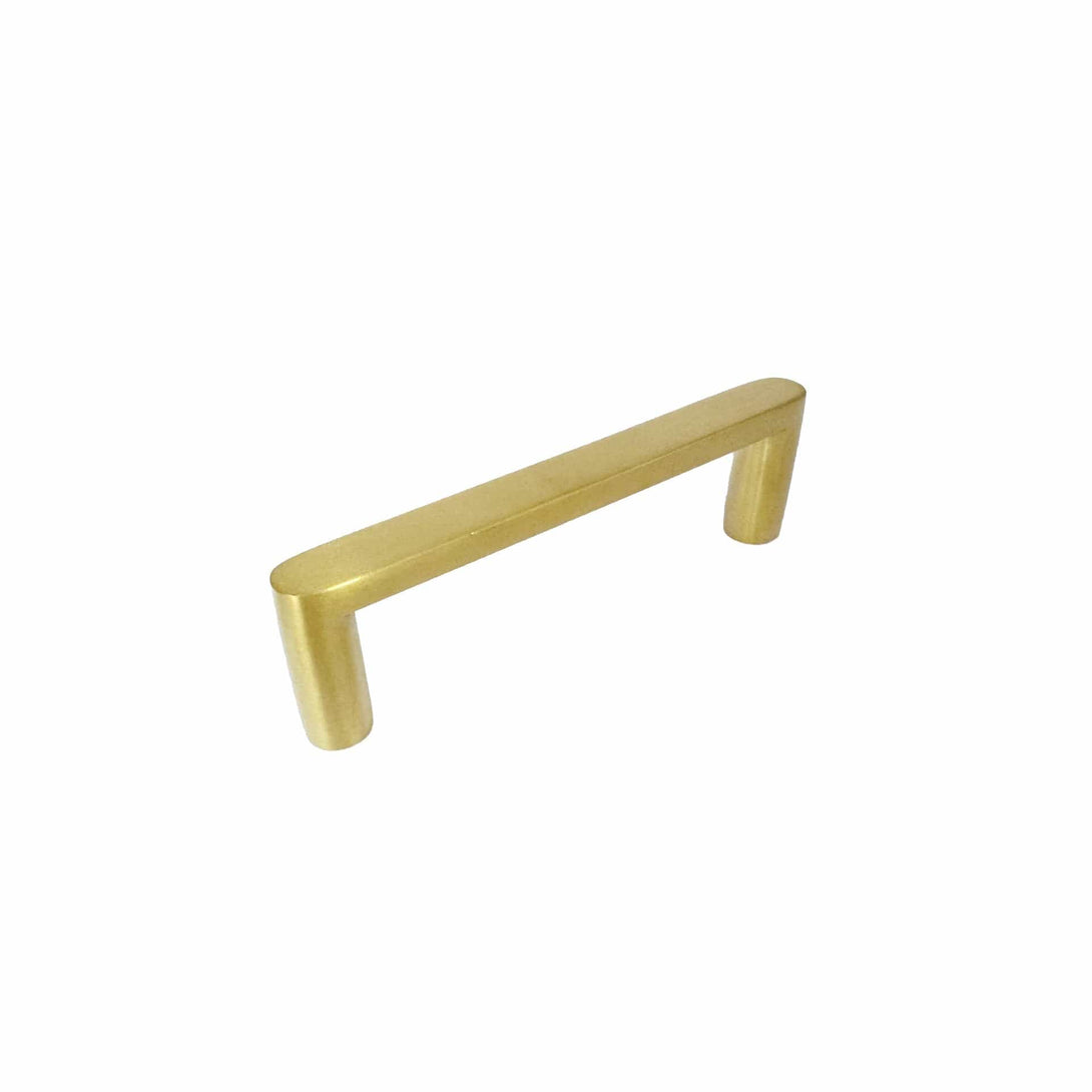 Brushed Brass Curved Edge Cupboard Handle