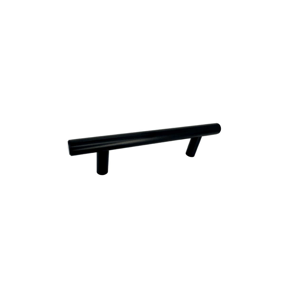 Matte Black Rounded Cupboard Handle 96mm