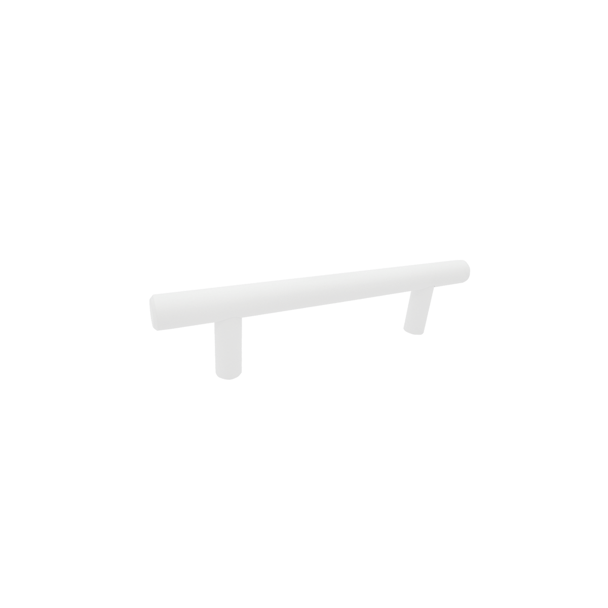 White Rounded Cupboard Handle 96mm