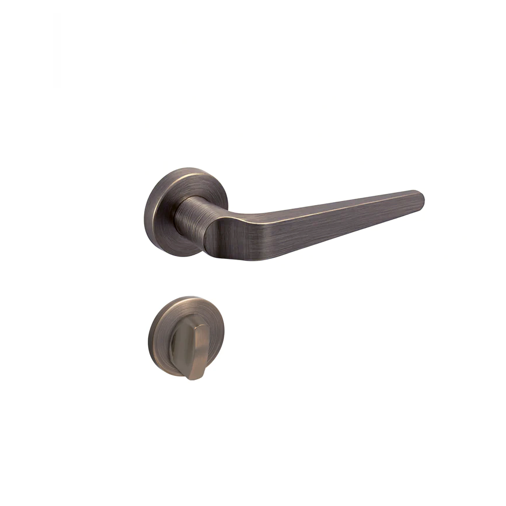 Antique Bronze Door Handle 52mm with Privacy Snib | Mucheln Ardenne Series