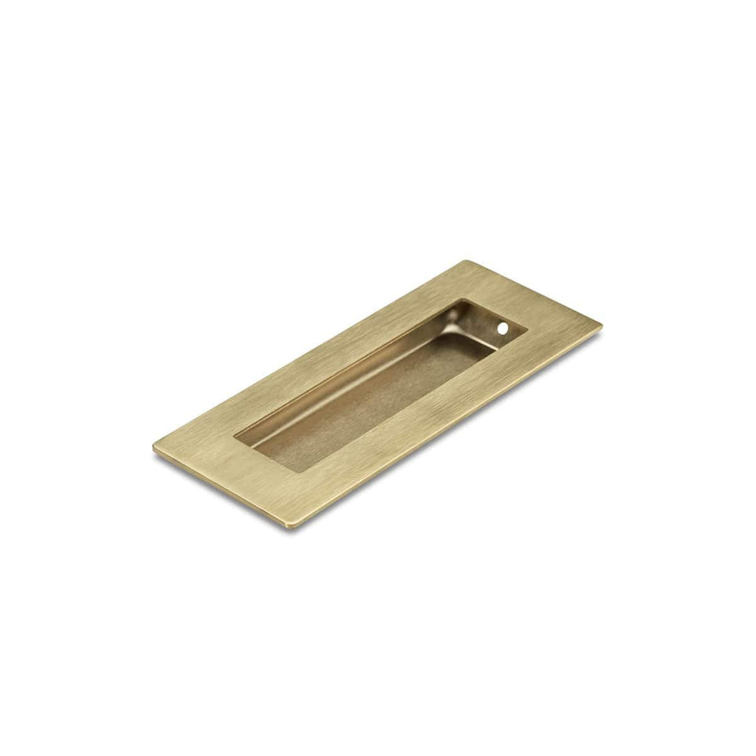 Brass Flush Pull Handle 120mm Rectangle