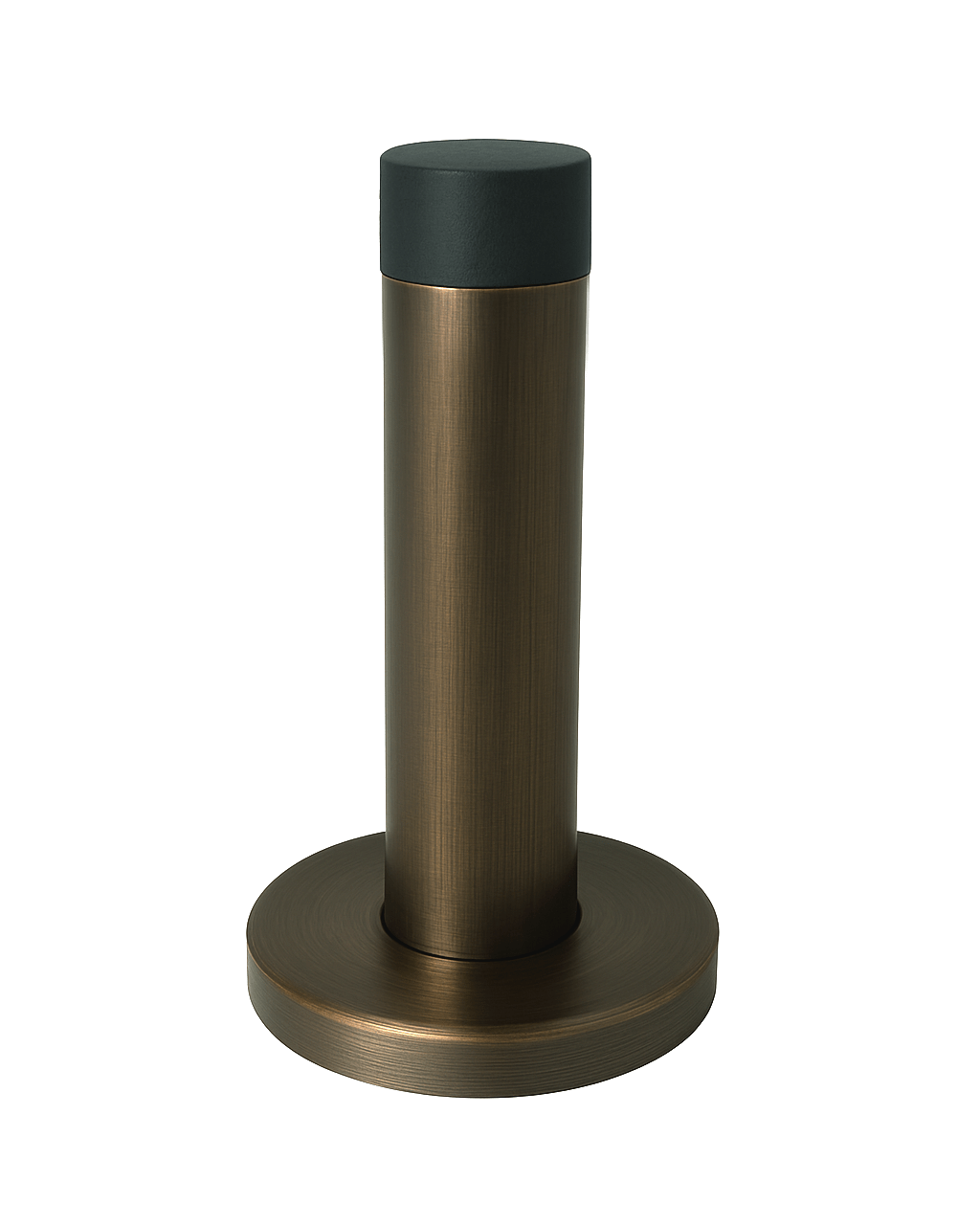 Antique Bronze Round Door Stop with Rubber Tip I Mucheln