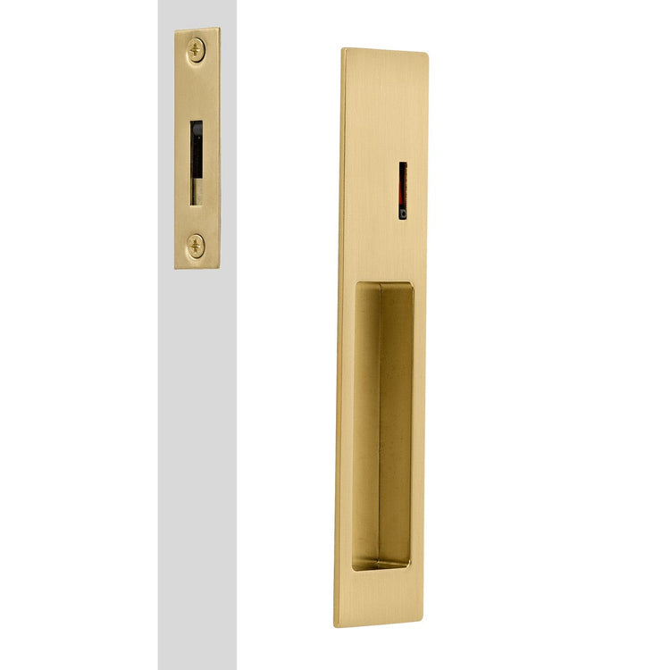 Duke Privacy Set Brushed Brass Sliding Door Privacy Set I Mucheln Duke Series ...