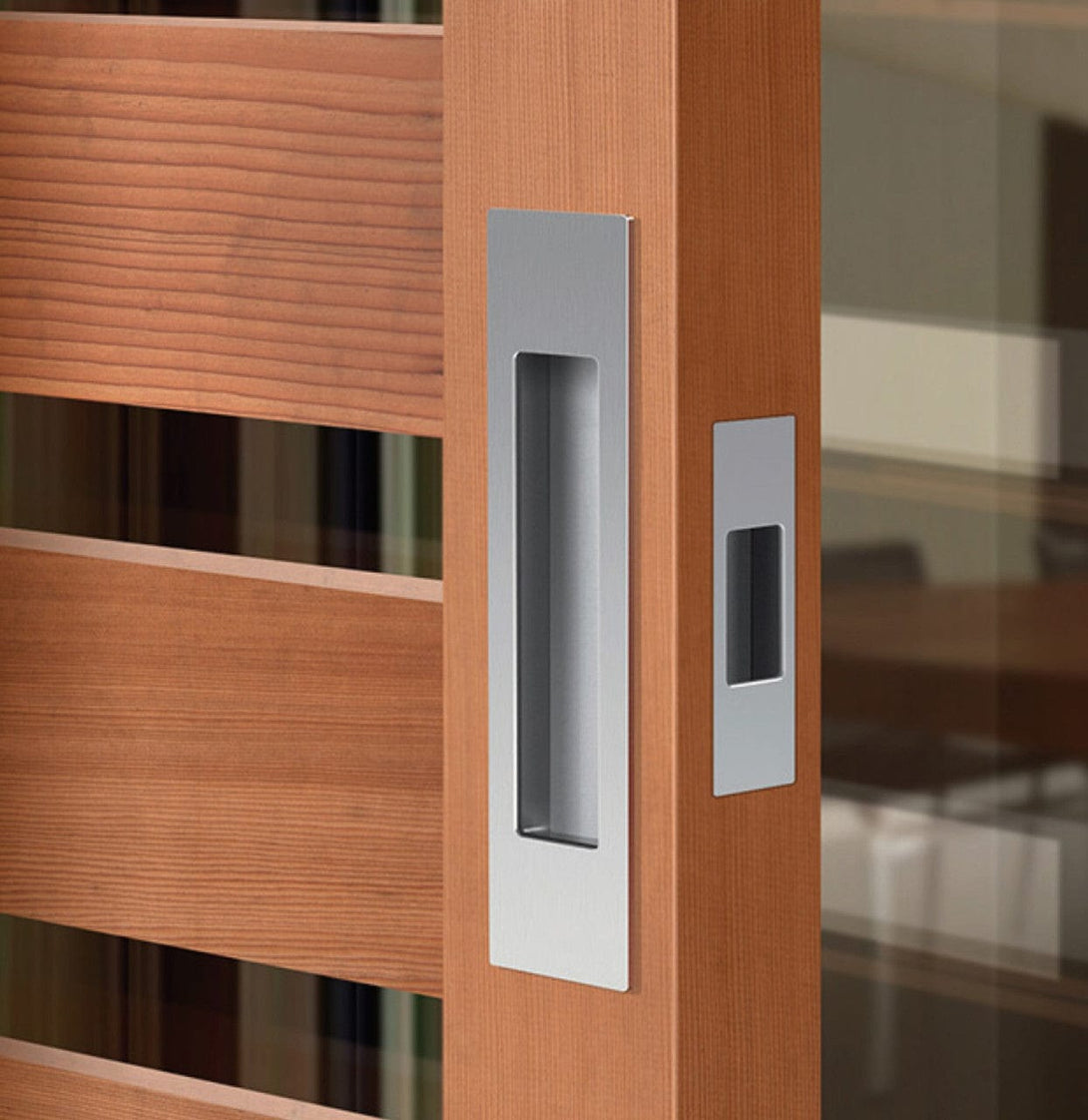 mardeco brushed nickel passage sliding door handle set 2