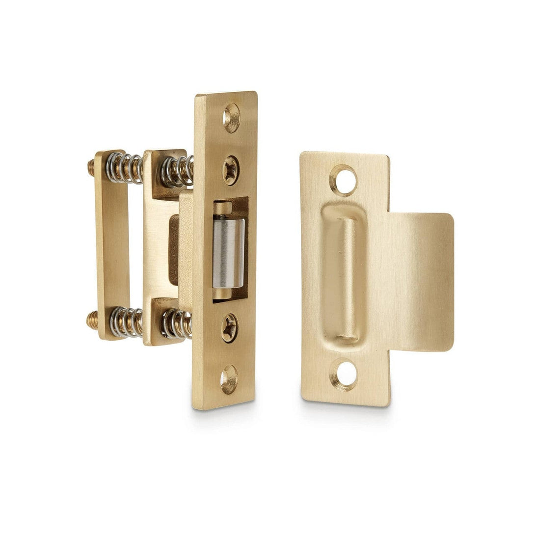 Brushed Brass Black Roller Bolt Catch