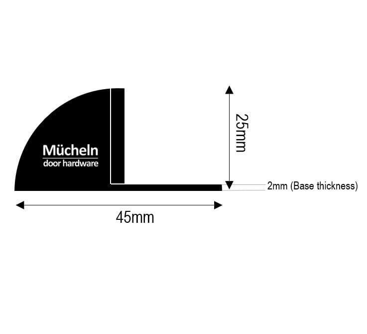 Dome door stop dimensions