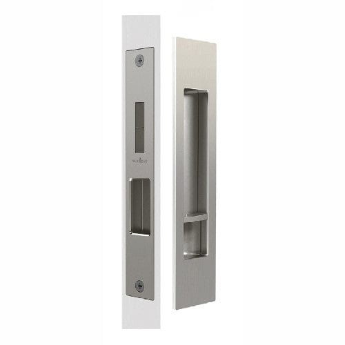 Mardeco brushed nickel sliding door flush pull set privacy