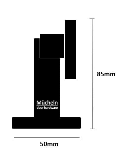 black door stop dimensions