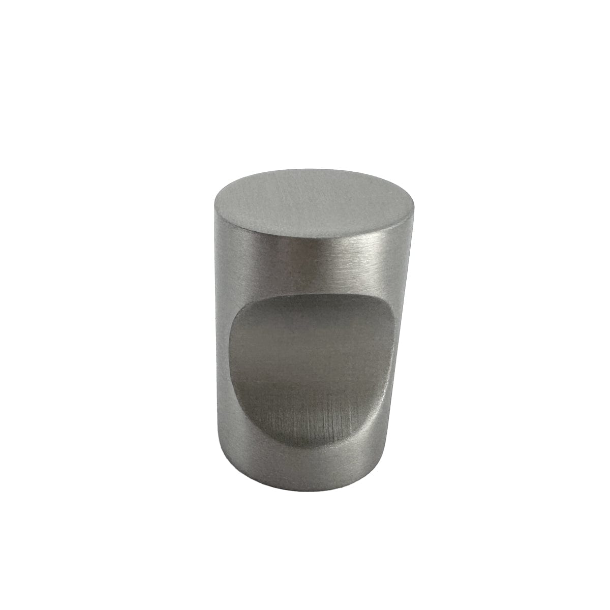 Satin Nickel Indent Finger Pull Cupboard Knob